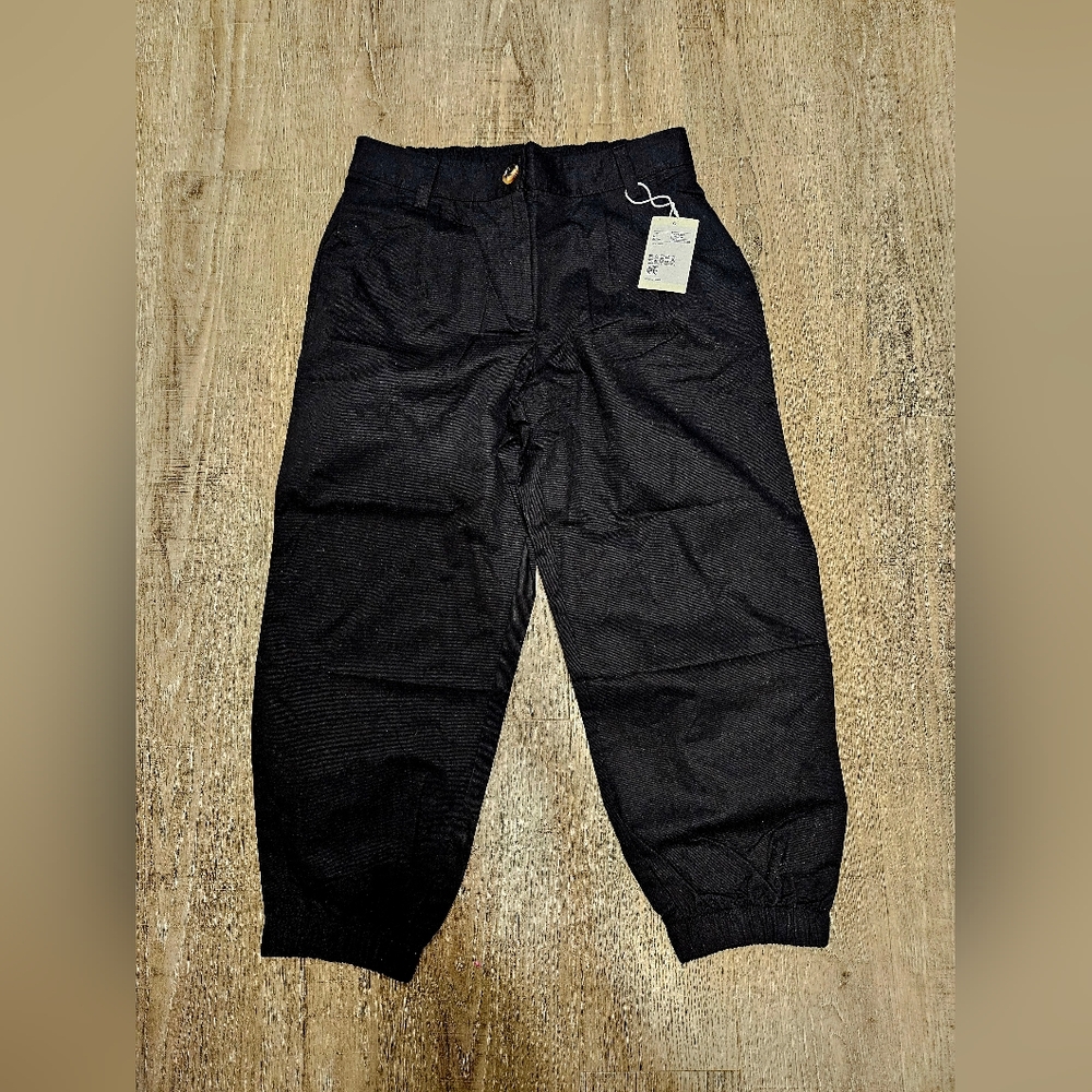 NWT Halara Mid Rise Button Zipper Side Pocket Casual Cotton Joggers M Petite